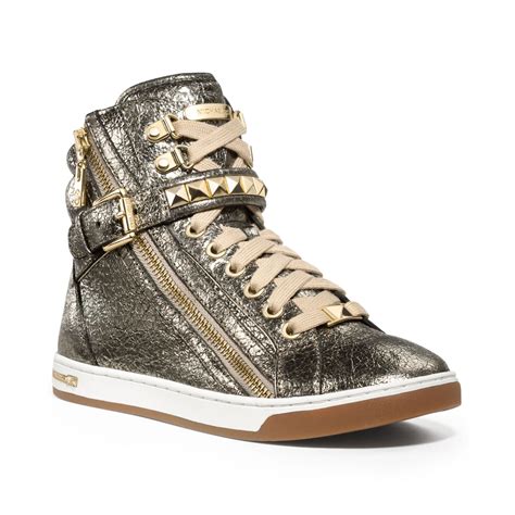 michael kors metallic sneaker rot|Michael Kors sparkle sneakers.